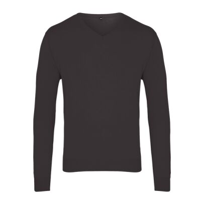 Premier Knitted Cotton Acrylic V Neck Sweater Thumbnail