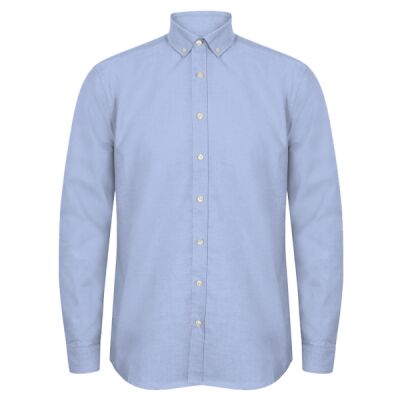Henbury Modern Long Sleeve Classic Fit Oxford Shirt Thumbnail