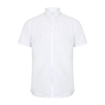 Henbury Modern Short Sleeve Slim Fit Oxford Shirt Thumbnail