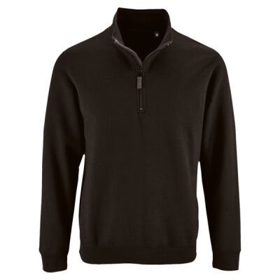 SOL'S Stan Contrast Zip Neck Sweatshirt Thumbnail