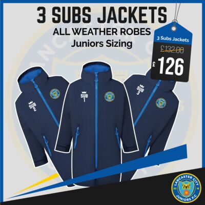 3 Subs Jackets Junior Sizing Thumbnail